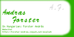 andras forster business card